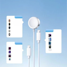 Wireless charger Joyroom 'S-IW007' white 120cm with extension 3in1 (for Apple Watch)