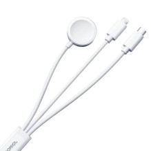 Bevielis įkroviklis Joyroom 'S-IW008' baltas 120cm su prailginimu 3in1 (skirtas Apple Watch) Bevielis įkroviklis Joyroom 'S-IW008' baltas 120cm su prailginimu 3in1 (skirtas Apple Watch)