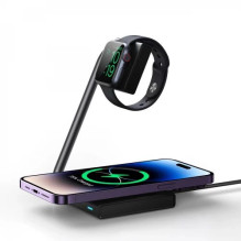 Wireless charger Joyroom 'JR-WQN05 2in1' black 15W (for iPhone / Apple Watch) Wireless charger Joyroom 'JR-WQN05 2in1' black 15W (for iPhone / Apple Watch)