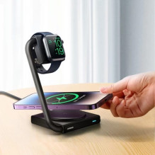 Wireless charger Joyroom 'JR-WQN05 2in1' black 15W (for iPhone / Apple Watch) Wireless charger Joyroom 'JR-WQN05 2in1' black 15W (for iPhone / Apple Watch)