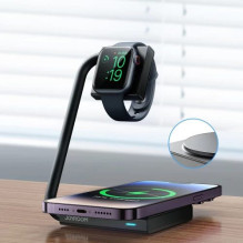Wireless charger Joyroom 'JR-WQN05 2in1' black 15W (for iPhone / Apple Watch) Wireless charger Joyroom 'JR-WQN05 2in1' black 15W (for iPhone / Apple Watch)