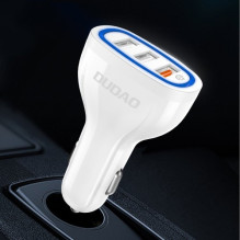 Car charger Dudao 'R7S' black 18W (1xQC3.0 / 2xUSB