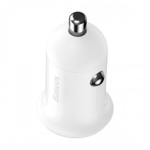 Car charger Baseus 'Grain Pro' white 4.8A (2xUSB)