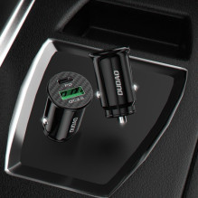 Automobilinis įkroviklis Dudao 'R3Pro' juodas 20W (1xPD / 1xQC3.0) + 'Type-C / Lightning' laidas Automobilinis įkroviklis Dudao 'R3Pro' juodas 20W (1xPD / 1xQC3.0) + 'Type-C / Lightning' laidas