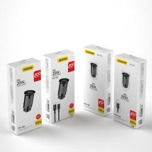 Car charger Dudao 'R3Pro' black 20W (1xPD / 1xQC3.0) + 'Type-C / Lightning' cable Car charger Dudao 'R3Pro' black 20W (1xPD / 1xQC3.0) + 'Type-C / Lightning' cable