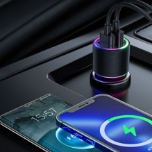 Car charger Joyroom 'JR-CL10' black 24W (2xUSB / with LED Lighting) Car charger Joyroom 'JR-CL10' black 24W (2xUSB / with LED Lighting)