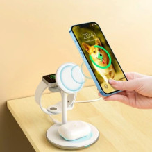 Wireless charger Choetech 'T585-F 3in1' white 15W (for iPhone / Apple Watch / Airpods) Wireless charger Choetech 'T585-F 3in1' white 15W (for iPhone / Apple Watch / Airpods)