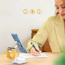 Wireless charger Choetech 'T585-F 3in1' white 15W (for iPhone / Apple Watch / Airpods) Wireless charger Choetech 'T585-F 3in1' white 15W (for iPhone / Apple Watch / Airpods)