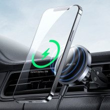 Joyroom 'JR-ZS240' car holder black (wireless charging 15W) (magnetic / for grill) Joyroom 'JR-ZS240' car holder black (wireless charging 15W) (magnetic / for grill)
