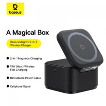 Wireless charger Baseus 'MagPro 2in1' black 20W (for iPhone / Apple Watch)