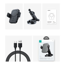 Automobilinis laikiklis Joyroom 'JR-ZS295' juodas (15W / Magsafe Compatible) (magnetinis / lipinamas)