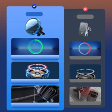 Automobilinis laikiklis Joyroom 'JR-ZS291' sidabrinis (15W / Magsafe Compatible) (magnetinis / grotelėms) Automobilinis laikiklis Joyroom 'JR-ZS291' sidabrinis (15W / Magsafe Compatible) (magnetinis / grotelėms)