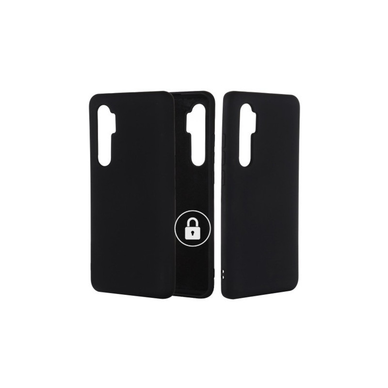 Dėklas 'Silicone Cover' skirtas Xiaomi Mi Note 10 Lite / Black / su įpakavimu