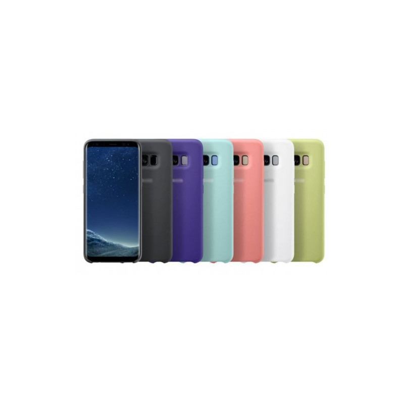 Dėklas Silicone Cover Samsung J730 2017 J7 tamsiai pilkas