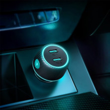 Automobilinis įkroviklis Joyroom 'JR-CCN02' juodas 70W (2xPD / with LED Lighting) Automobilinis įkroviklis Joyroom 'JR-CCN02' juodas 70W (2xPD / with LED Lighting)