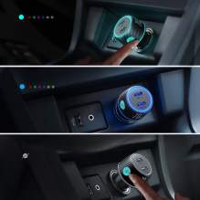Car charger Joyroom 'JR-CCN02' black 70W (2xPD / with LED Lighting) Car charger Joyroom 'JR-CCN02' black 70W (2xPD / with LED Lighting)