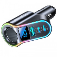 Automobilinis įkroviklis Joyroom 'JR-CL21' juodas 150W (1xPD / 2xQC3.0 / 1xAuto 90W / with LED voltmeter) Automobilinis įkroviklis Joyroom 'JR-CL21' juodas 150W (1xPD / 2xQC3.0 / 1xAuto 90W / with LED voltmeter)