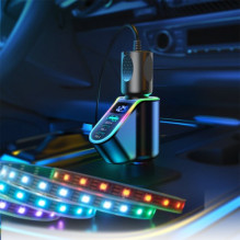 Car charger Joyroom 'JR-CL21' black 150W (1xPD / 2xQC3.0 / 1xAuto 90W / with LED voltmeter) Car charger Joyroom 'JR-CL21' black 150W (1xPD / 2xQC3.0 / 1xAuto 90W / with LED voltmeter)