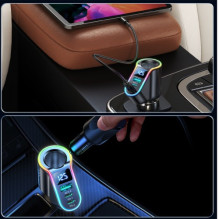 Car charger Joyroom 'JR-CL21' black 150W (1xPD / 2xQC3.0 / 1xAuto 90W / with LED voltmeter) Car charger Joyroom 'JR-CL21' black 150W (1xPD / 2xQC3.0 / 1xAuto 90W / with LED voltmeter)