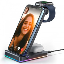 Wireless charger Joyroom 'JR-WQN01 3in1' black 15W (for iPhone / Apple Watch / Airpods) Wireless charger Joyroom 'JR-WQN01 3in1' black 15W (for iPhone / Apple Watch / Airpods)