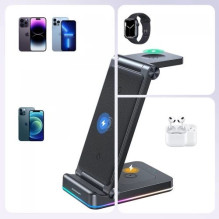 Wireless charger Joyroom 'JR-WQN01 3in1' black 15W (for iPhone / Apple Watch / Airpods) Wireless charger Joyroom 'JR-WQN01 3in1' black 15W (for iPhone / Apple Watch / Airpods)