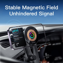 Car holder Essager 'Arpege' black (wireless charging 15W) (magnetic / for grill)