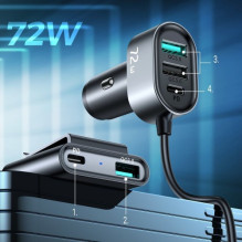 Automobilinis įkroviklis Joyroom 'JR-CL05' juodas 72W (2xPD / 3xQC3.0) Automobilinis įkroviklis Joyroom 'JR-CL05' juodas 72W (2xPD / 3xQC3.0)