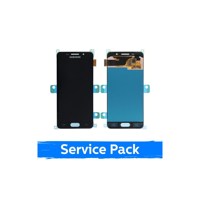 Ekranas skirtas Samsung A310 2016 A3 juodas (Service Pack)