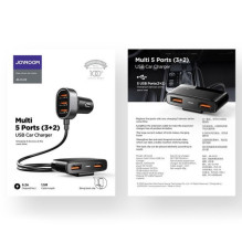 Car charger Joyroom 'JR-CL03' black (5xQC3.0) Car charger Joyroom 'JR-CL03' black (5xQC3.0)