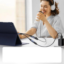 Adapter Joyroom 'SY-C02 2in1' black 14cm (Input: 'Type-C' / Output: 2x 'Type-C') Adapter Joyroom 'SY-C02 2in1' black 14cm (Input: 'Type-C' / Output: 2x 'Type-C')