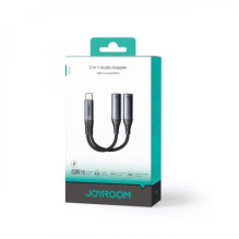 Adapter Joyroom 'SY-C02 2in1' black 14cm (Input: 'Type-C' / Output: 2x 'Type-C') Adapter Joyroom 'SY-C02 2in1' black 14cm (Input: 'Type-C' / Output: 2x 'Type-C')