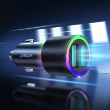 Car charger Joyroom 'JR-CL10' black 24W (2xUSB / with LED Lighting) + '3in1' universal cable Car charger Joyroom 'JR-CL10' black 24W (2xUSB / with LED Lighting) + '3in1' universal cable