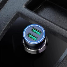 Automobilinis įkroviklis Dudao 'R4+' pilkas 18W (3xQC3.0) Automobilinis įkroviklis Dudao 'R4+' pilkas 18W (3xQC3.0)