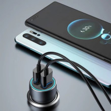 Car charger Dudao 'R4+' gray 18W (3xQC3.0)