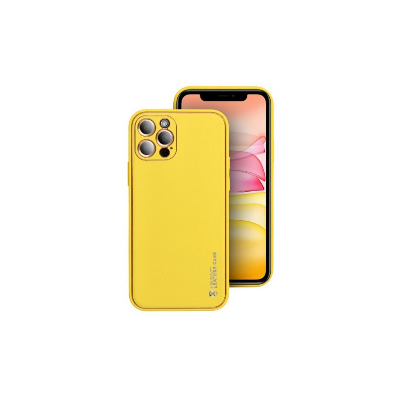 Dėklas 'Forcell Leather' skirtas Samsung A037 A03s geltonas