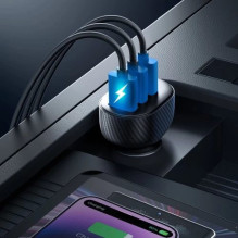 Car charger Joyroom 'JR-CCD03' black 3.4A (3xQC3.0) Car charger Joyroom 'JR-CCD03' black 3.4A (3xQC3.0)