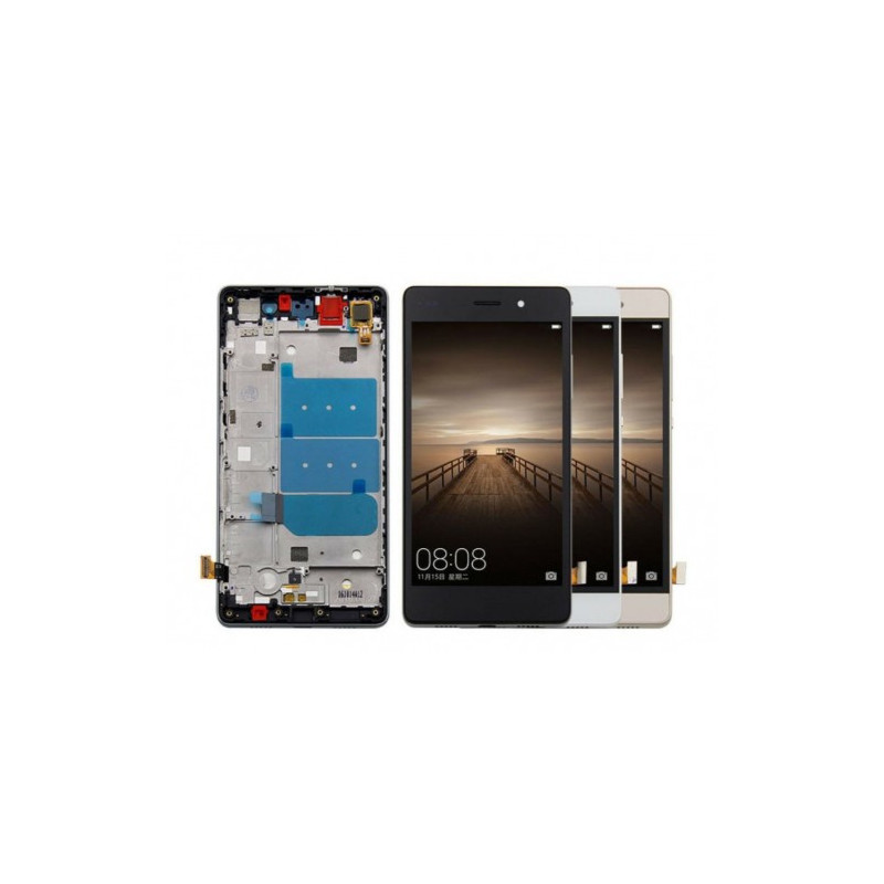 Ekranas skirtas Huawei P8 su rėmeliu baltas HQ