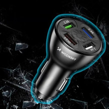 Automobilinis įkroviklis Wozinsky 'WCCAW' baltas 50W (4xQC3.0)