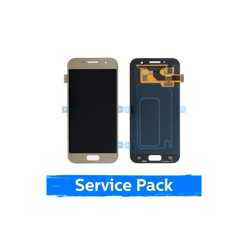 Ekranas skirtas Samsung A320 2017 A3 auksinis (Service Pack)