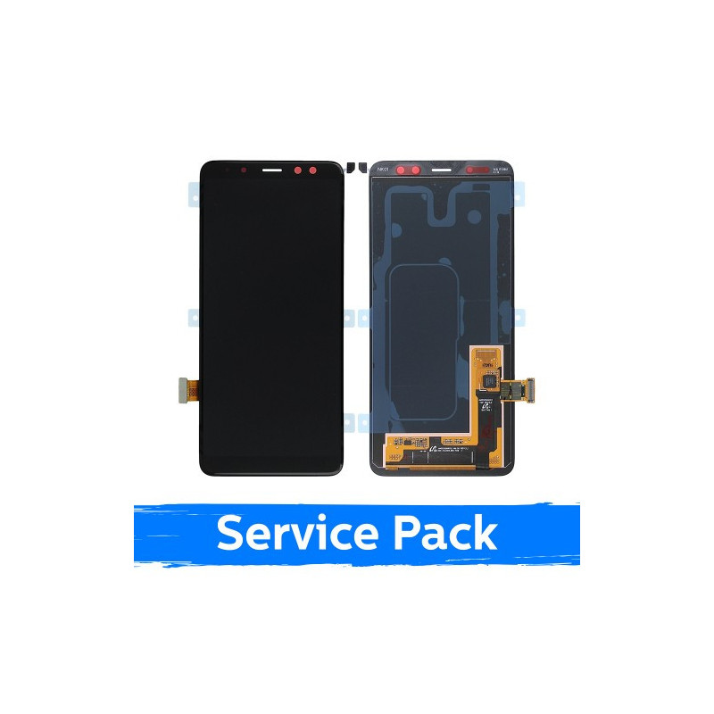 Ekranas skirtas Samsung A530 2018 A8 juodas (Service Pack)