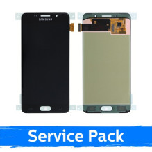 Screen for Samsung A510 A5 2016 black (Service Pack)