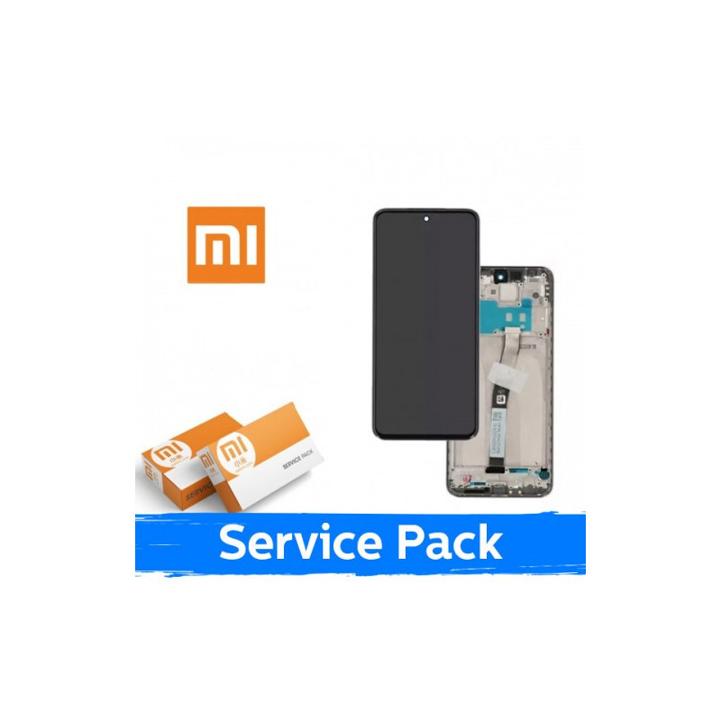 Ekranas skirtas Xiaomi Redmi 10A / 9A / 9C / 9AT juodas su rėmeliu (Service Pack)