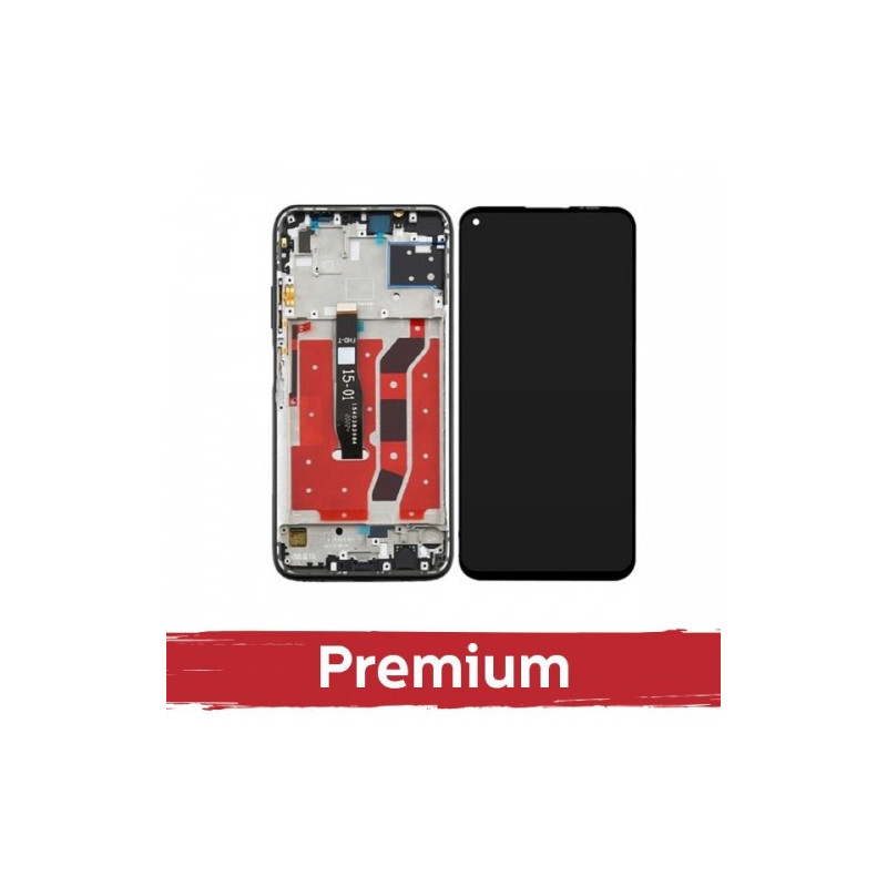 Screen for Huawei P40 Lite with frame / Black / OEM