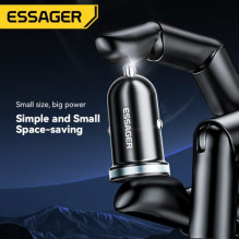 Car charger Essager 'Rui Mini' black 30W (1xPD / 1xQC3.0)