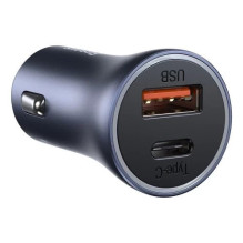 Car charger Baseus 'Golden Contactor' gray 40W (1xPD / 1xQC3.0) + 'Type-C / Lightning' 100cm cable Car charger Baseus 'Golden Contactor' gray 40W (1xPD / 1xQC3.0) + 'Type-C / Lightning' 100cm cable