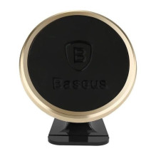 Car holder Baseus 'Overseas Edition' black / gold (magnetic / adhesive)