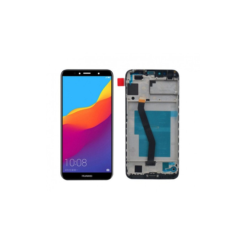 Ekranas skirtas Huawei Y6 2018 baltas su rėmeliu HQ