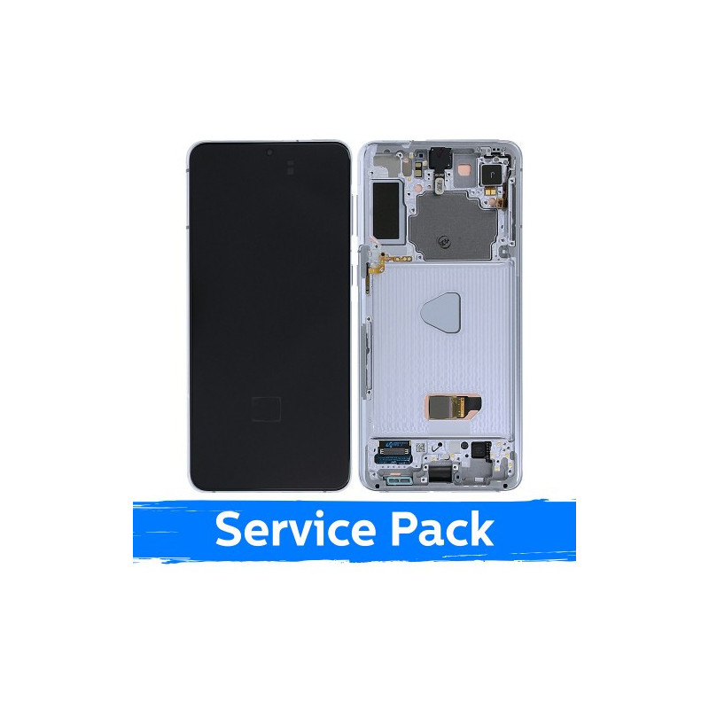 Ekranas skirtas Samsung G996 S21 Plus su rėmeliu / Phantom Silver / (Service Pack)