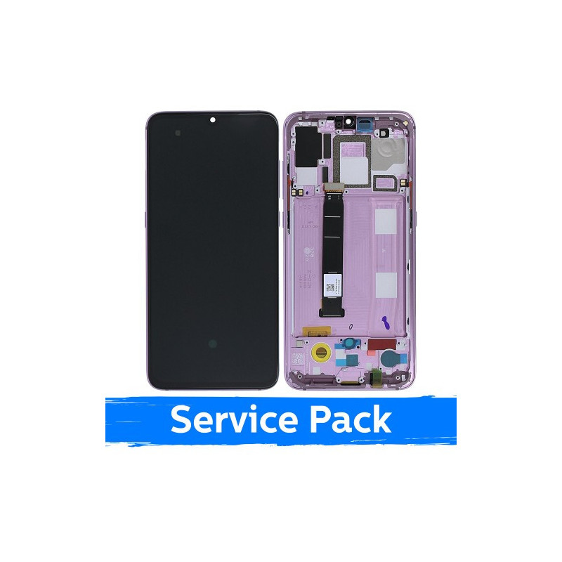Ekranas skirtas Xiaomi Mi 9 su rėmeliu / Levander Violet / (Service Pack)