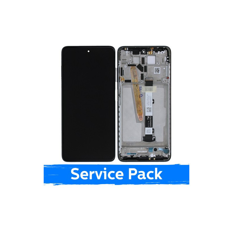 Ekranas skirtas Xiaomi Poco X3 Pro (X3) su rėmeliu / Black / (Service Pack)